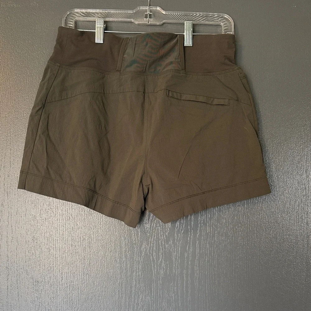 Athleta Olive Green High-Waist Active Shorts